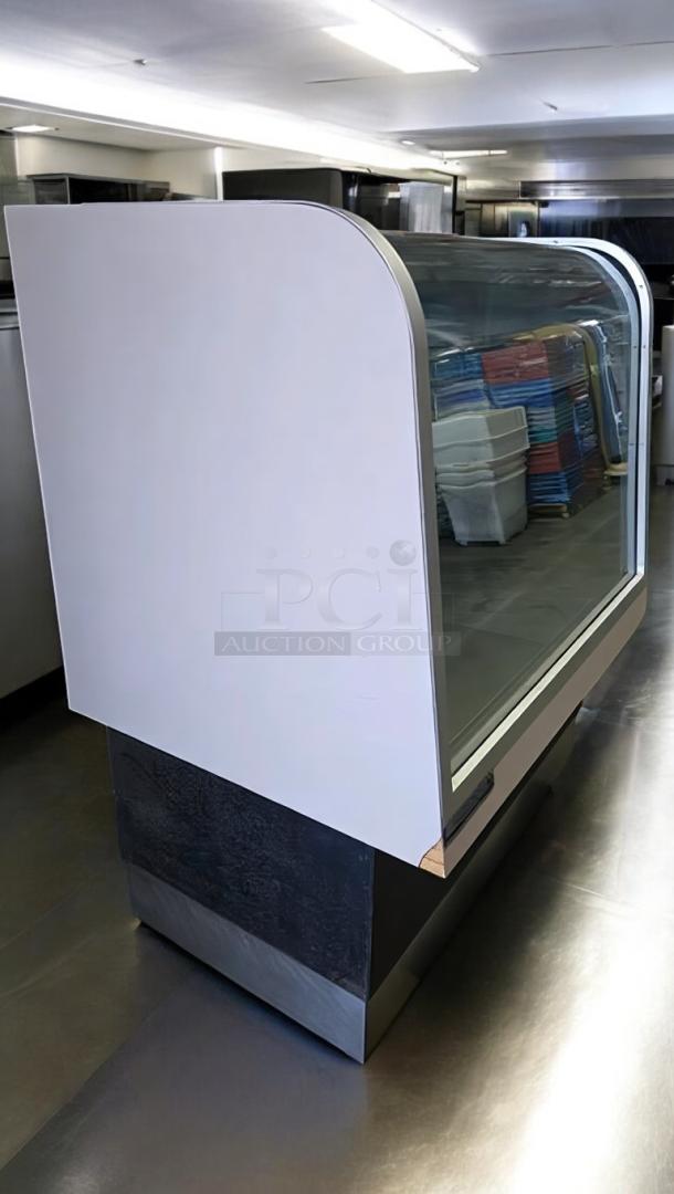 Schmidt EHD-4 refrigerated bakery display case in outstanding condition; fully tested, 115V, sleek design.