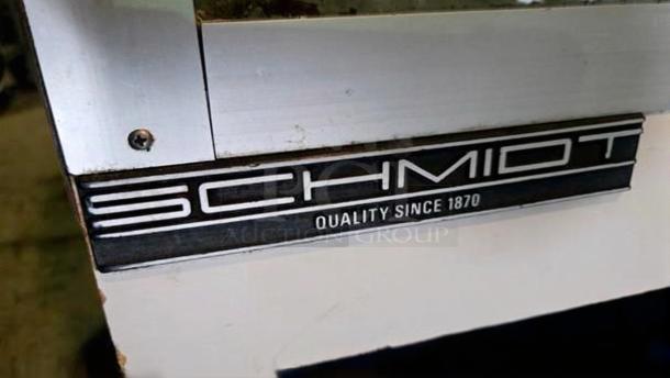 Schmidt EHD-4 refrigerated display case, excellent condition, label reads "Quality Since 1870," 115V, fully tested.