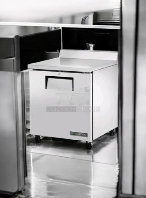 True TWT-27F undercounter freezer in outstanding condition, one door, stainless steel, fully tested, 115V, made by True Manufacturing USA.