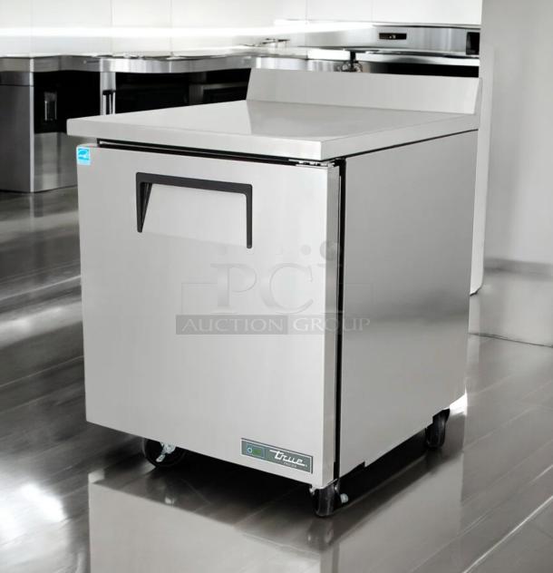 True TWT-27F undercounter freezer, excellent condition, stainless steel, 115V, tested and working, single door, from True Manufacturing.