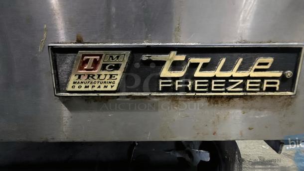 True TWT-27F Undercounter Freezer, excellent condition, model label visible, True Manufacturing Co. logo shown.