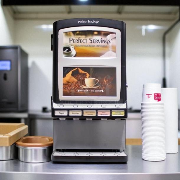 Perfect Servings UV-PSPD-5-AV-BL-CTL-B powder dispenser in excellent condition, tested and working.