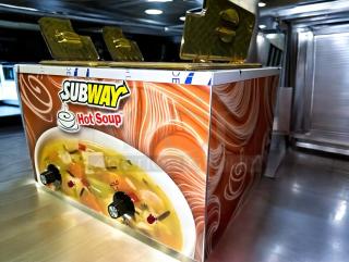 Duke CSW-2-T-AM tabletop electric 2-well soup warmer, immaculate condition, 120V, with Subway branding, fully tested.