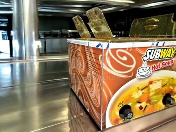 Duke CSW-2-T-AM tabletop electric 2-well soup warmer, immaculate condition, 120V. Subway design, fully tested, working.