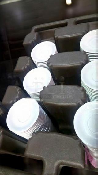 Cambro 6" Dish Caddy in top-tier condition, heavy-duty mobile plate cart, features multiple plate stacks, tested and working.