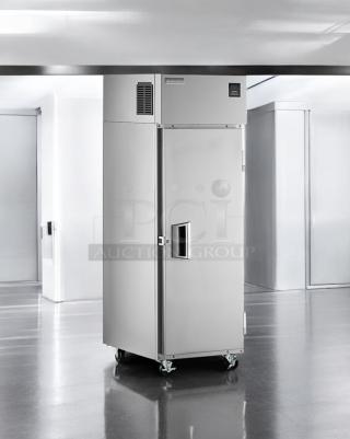 Delfield 6025XL-S single-section reach-in refrigerator, stainless steel, full-height, excellent condition, 115V, tested.