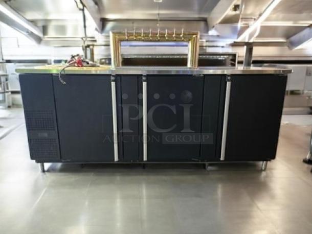 Micro Matic MBB-94-E back bar cabinet, excellent condition, 8-head brass draft tower, 115V, fully tested.