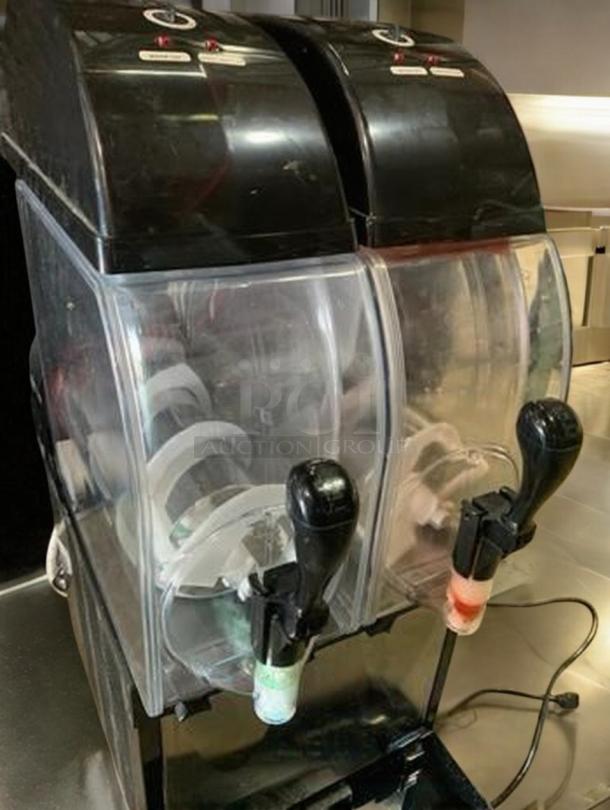 Twin bowl granita machine, SPM I-Pro 2M, in immaculate condition. Features clear dispensing taps, tested and functional.