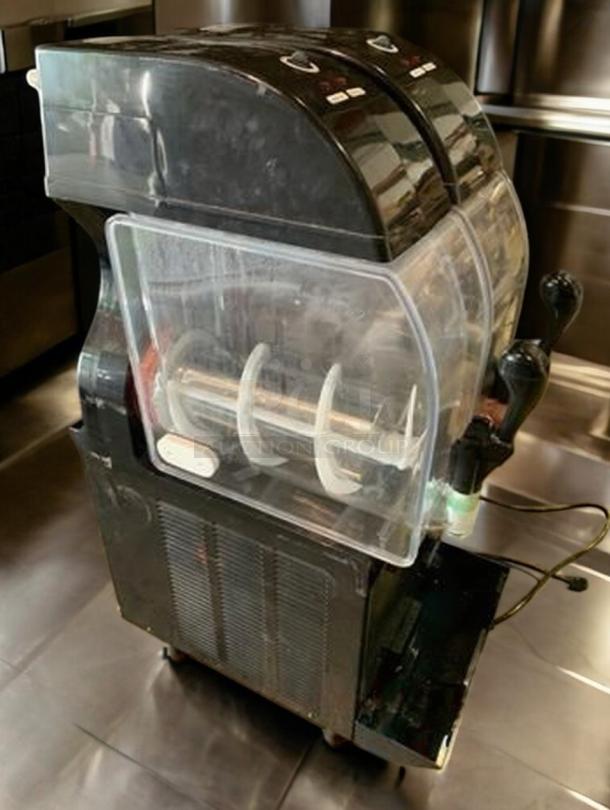 Immaculate SPM I-Pro 2M twin bowl granita machine, 115V, fully tested, excellent condition, clear augers visible.