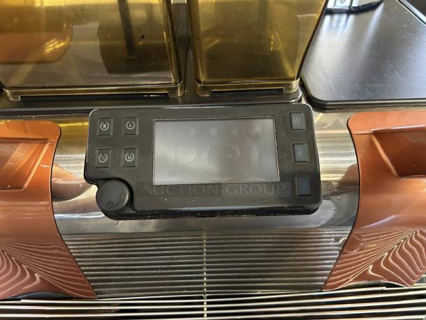 Thermoplan Mastrena II espresso machine control panel, featuring touch buttons and digital display. 220v, 3ph, tested, working.