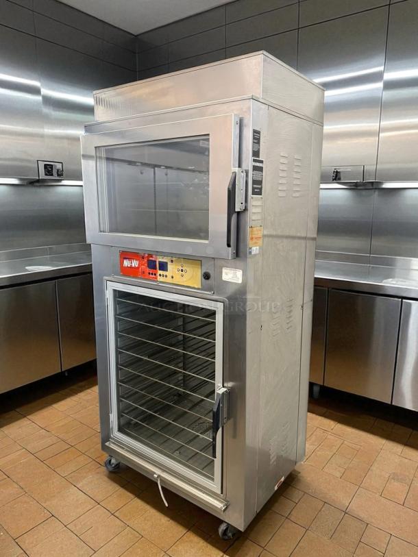 Nu-Vu SUB-123P double deck electric oven proofer combo, stainless steel, 120/240V, 3PH, excellent condition, fully tested.