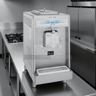 Taylor Model 490 Countertop Shake Freezer, single flavor, excellent condition, tested and working, silver with visible brand logo.