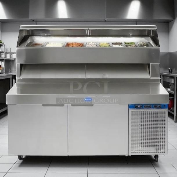 Randell 51368WPR Refrigerator Prep Table, 4 drawers, stainless steel, tested, working, 115v. 1ph, ideal for commercial use.