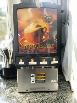 Curtis PCGT3S-10 cappuccino dispenser, 3 hoppers, Java Classics Series, excellent condition, tested and working.