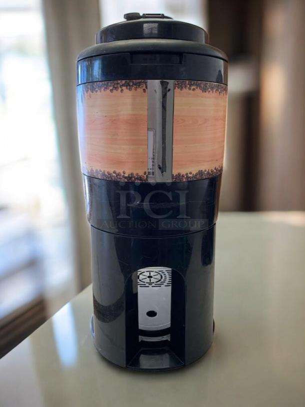 Curtis ThermoPro TL3601 Hazelnut Coffee Dispenser, excellent condition, black finish, tested and working, coffee bean design.