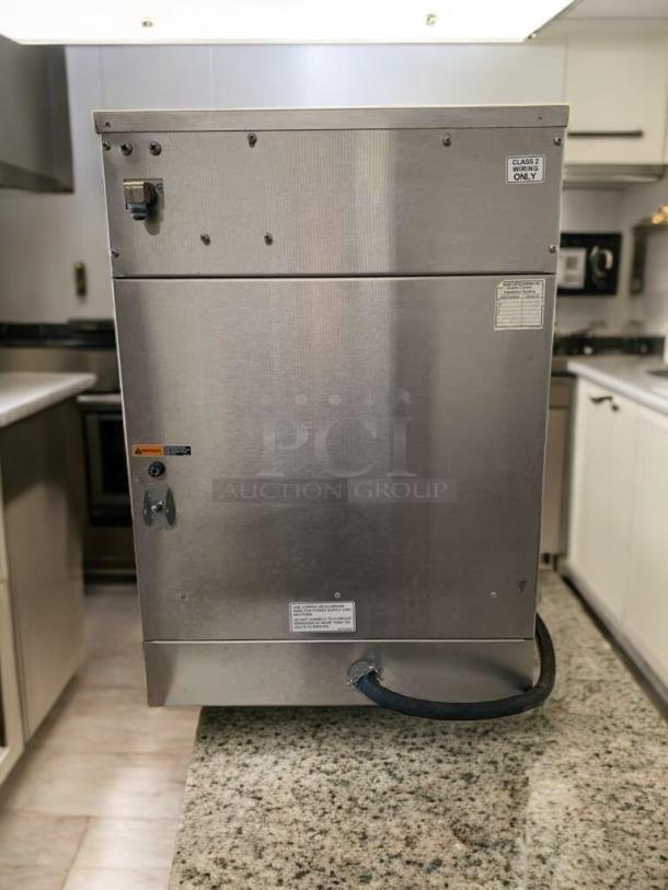 Curtis Alpha G3 Automatic Coffee Brewer, dual warmer, stainless steel, excellent condition, tested, Class 2 wiring label visible.