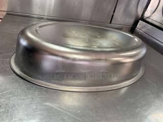 Universal Commercial Kitchenware stainless steel dome lid, full-size steam table pan cover, excellent condition.