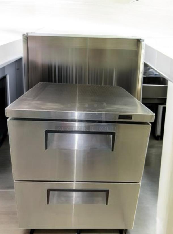 Turbo Air TUR-28SD-D2-N undercounter refrigerator, superb condition, two drawers, stainless steel, 28", 115V, fully tested.