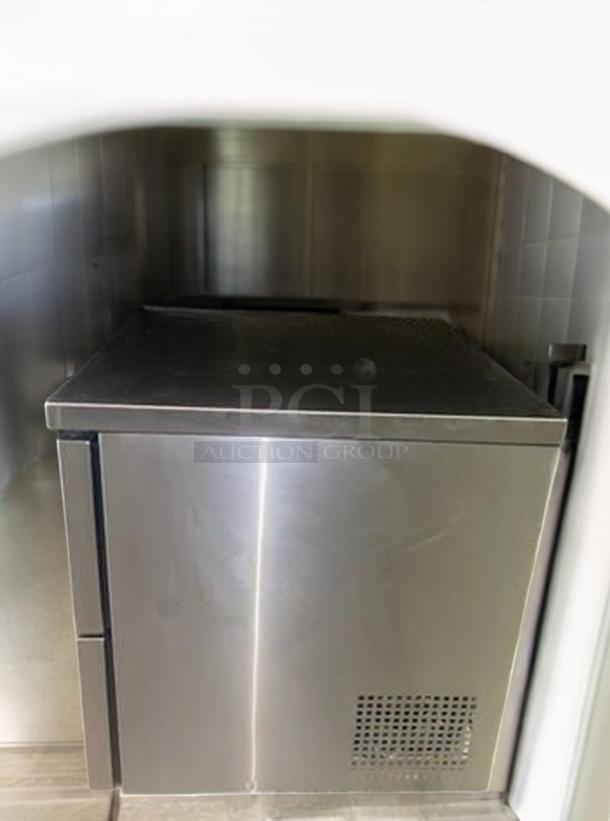 Turbo Air TUR-28SD-D2-N undercounter refrigerator, superb condition, stainless steel, two drawers, fully tested, 115V.
