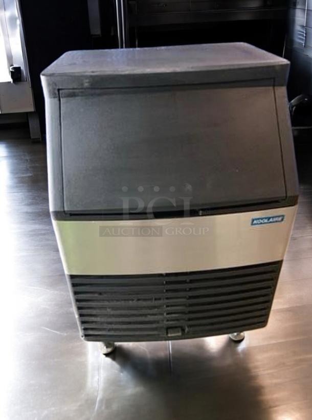 Pristine Koolaire KD0170A undercounter ice machine, 148 lb daily production, 115V, fully tested, with Koolaire branding.