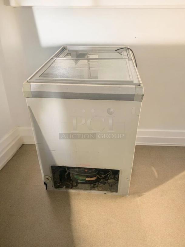 Frigidaire commercial freezer IK273, stainless steel, excellent condition. Manufactured by Vestfrost, Denmark. Tested and working.