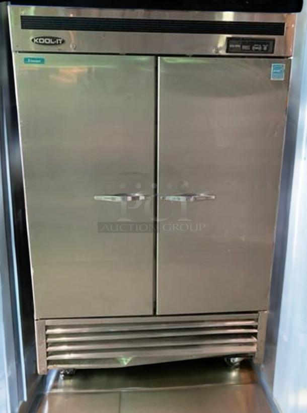 Kool-It KBSF-2 two-door reach-in freezer, outstanding condition, 115V, fully tested and working, stainless steel exterior.