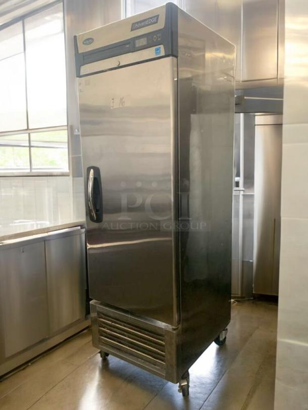 Stainless steel commercial freezer, Model F23-S, excellent condition, UL & ETL certified, tested & working, with handle.