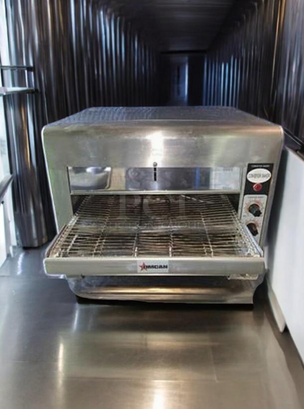 Conveyor Baker TS-7000 commercial toaster/pizza oven in superb condition, model 11387, 240V, fully tested, OEM Taiwan.