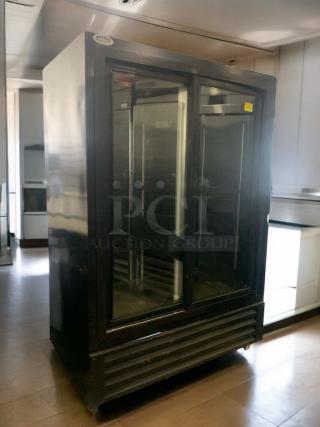 Bush Refrigeration FS52GD double glass door commercial refrigerator in excellent condition, tested and working.