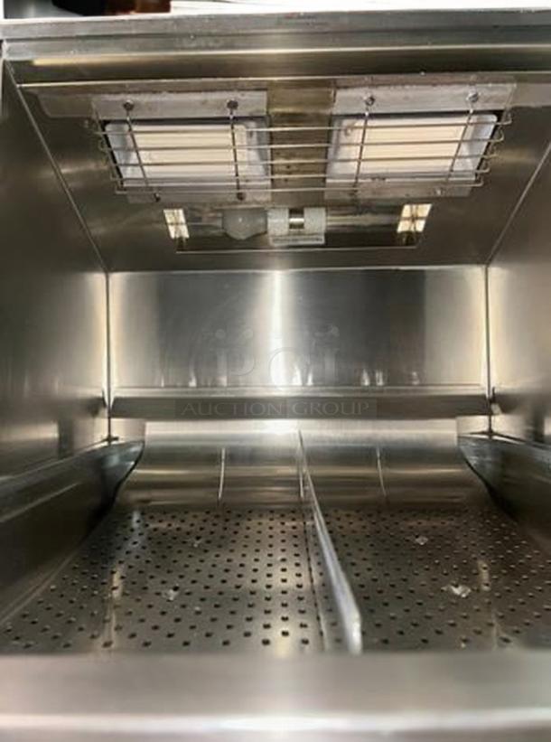 Interior view of Kool-It KBSF-2 two-door reach-in freezer, stainless steel, outstanding condition, fully tested and working.