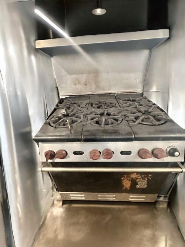 Imperial IR-6 6-burner gas range with oven, great condition, fully tested, natural gas, model IR-6, Imperial Range.