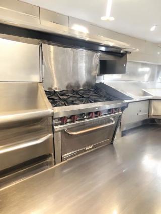 Southbend 4361D 6-burner gas range with standard oven, natural gas, prime condition, fully tested and working.