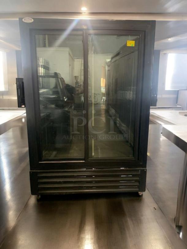 Bush Refrigeration FS52GD two-door glass merchandiser refrigerator, superb condition, 115V, fully tested, Camden, NJ.