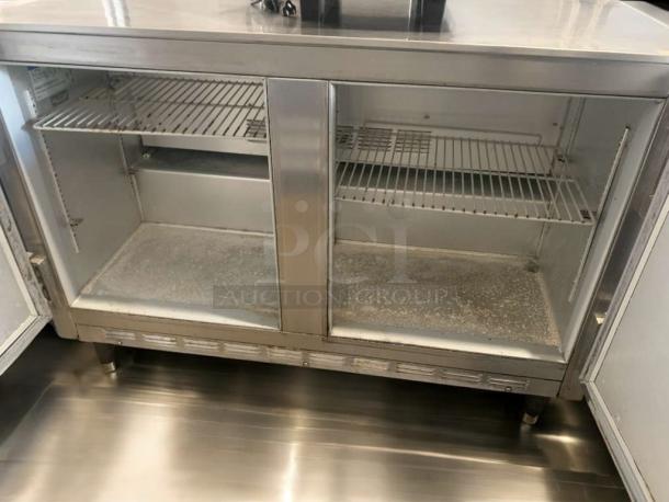 Beverage-Air UCR48 undercounter refrigerator, excellent condition, two doors, stainless steel, fully tested, 115V.