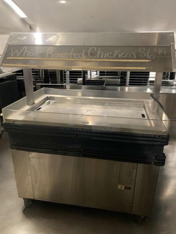 BK Resources MM-4 cold food merchandiser in outstanding condition. Stainless steel, 120V, fully tested.