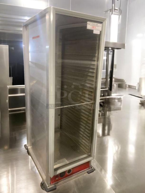 Avantco HC1836H heated holding cabinet in outstanding condition; full-size, 120V, fully tested, with clear door and metal interior.