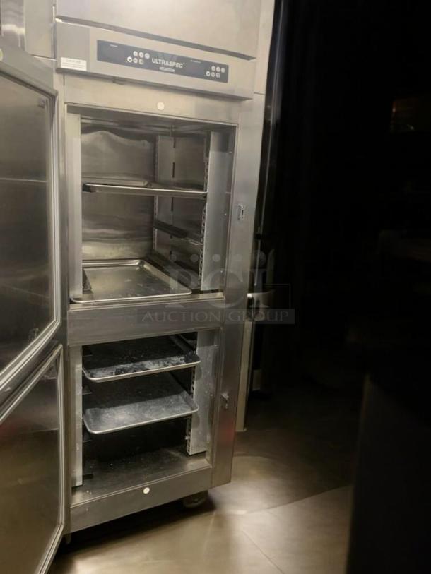 Victory UltraSpec RFS-1D-S1-EW-HD-SPEC stainless steel single door refrigerator, excellent condition, 115V, fully tested.