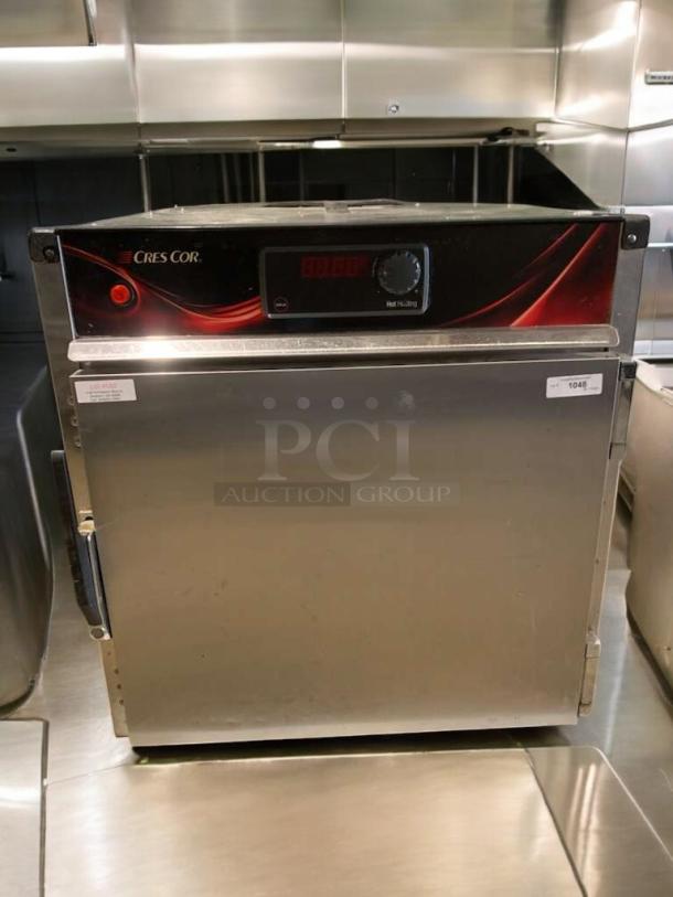 Cres Cor H137SUA5D electric hot holding cabinet, outstanding condition, 120V, fully tested, labeled control panel, stainless steel.