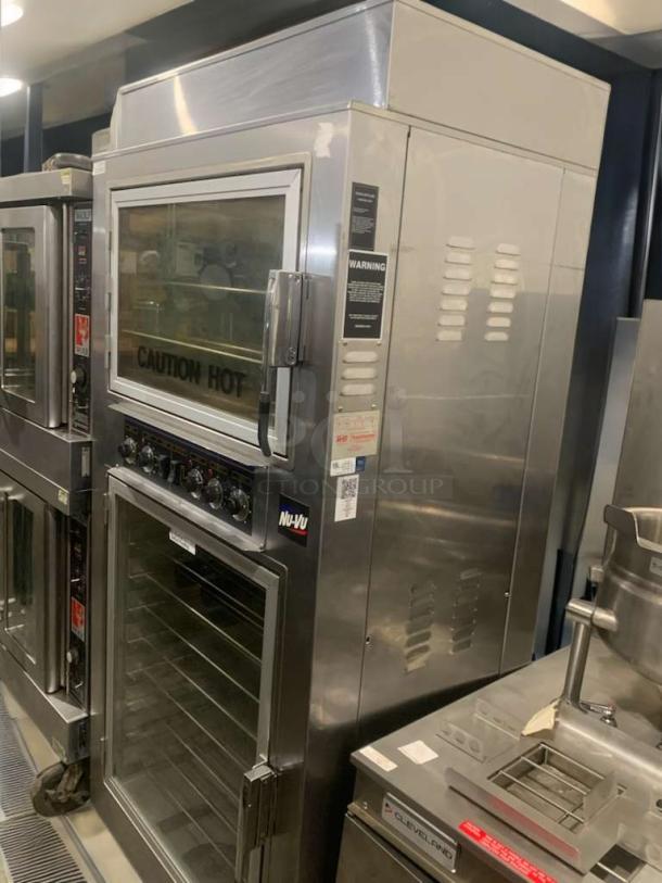 NU-VU/Toastmaster SUB-123 electric oven/proofer combo, prime condition, fully tested, 240V, visible safety warnings.