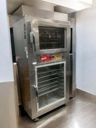 NU-VU SUB-123P oven/proofer combo, stainless steel, fully tested, 208V, excellent condition, NU-VU and Toastmaster branding.