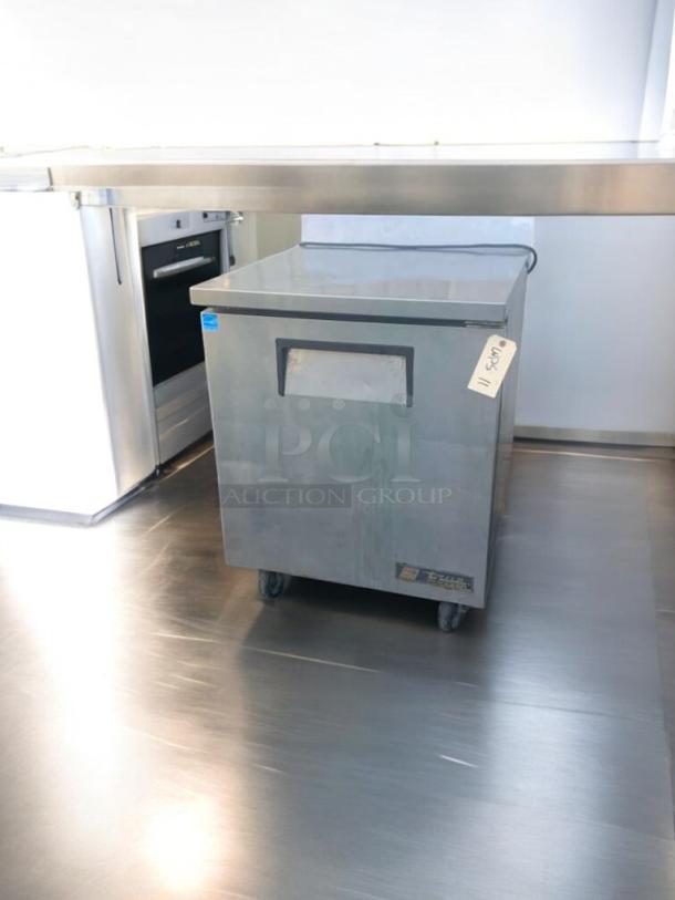 Pristine True TWT-27F under-counter freezer, 27", 115V, stainless steel, tested and working, includes manufacturer's label.