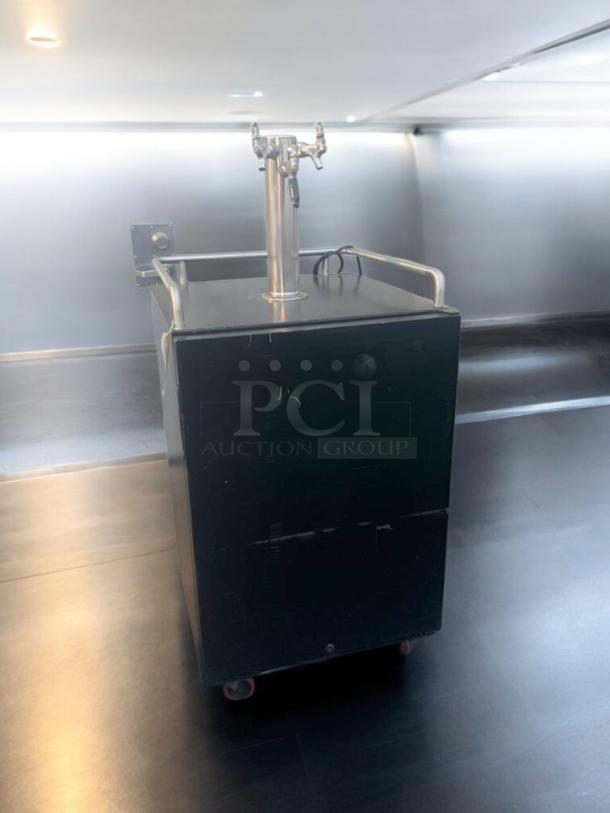 Prime condition KegMaster Pro commercial kegerator BDT70N3L, black finish, dual tap, 115V, tested and fully working.