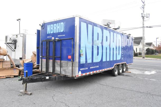 Brand new mobile kitchen trailer from 2021. Features CaptiveAire grease hood, True freezers and cooler, fry freezers, sinks.