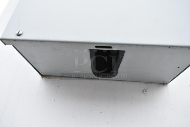 Close-up of the metallic exterior ventilation component on a 2021 fully equipped food trailer.