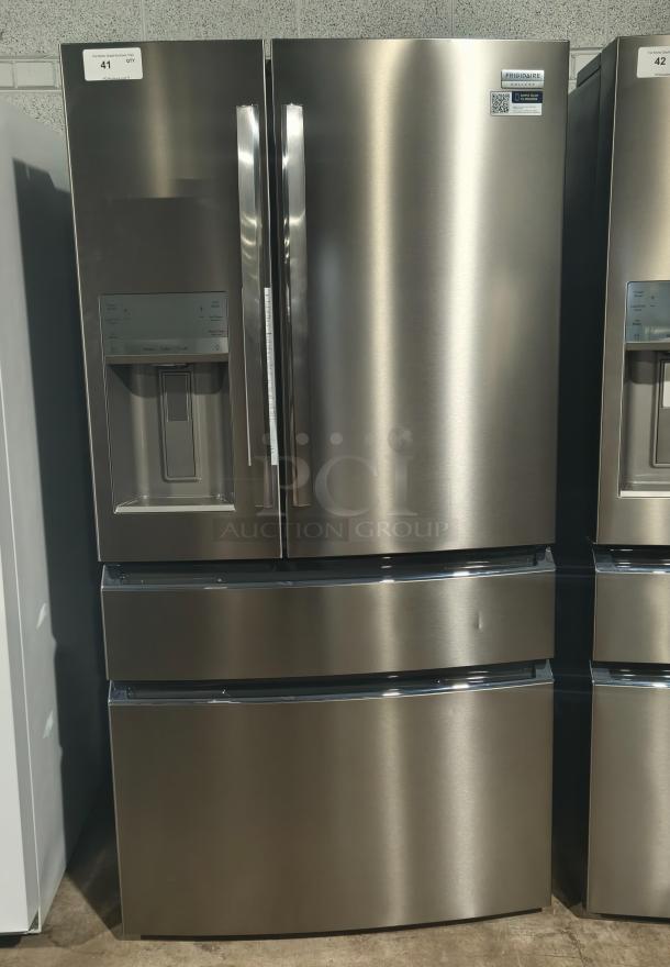 Frigidaire Gallery 21.5 cu ft counter-depth French door refrigerator, model GRMC2273CF04, in stainless steel, new condition.