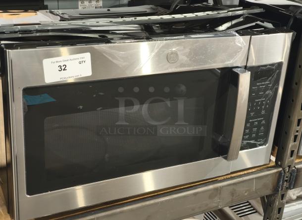 BRAND NEW GE 1.7 cu ft Over-the-Range Sensor Microwave Oven, model JVM6175SK6SS, minor scratches and dents, stainless steel.