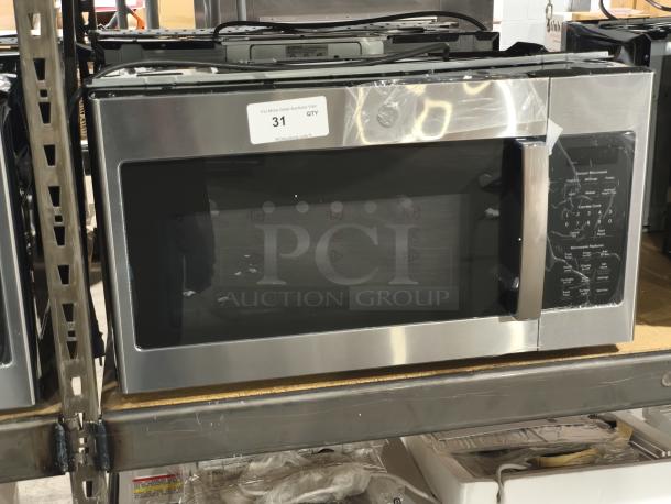 BRAND NEW SCRATCH AND DENT GE 1.7 cu ft Over-the-Range Sensor Microwave Oven, Model JVM6175SK6SS, minor cosmetic flaws.