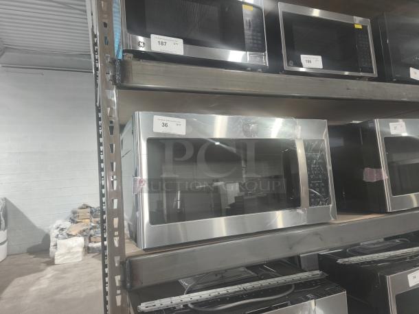 Brand new GE 1.7 cu ft Over-the-Range Sensor Microwave, model JVM6175SK6SS, stainless steel, scratch and dent condition.