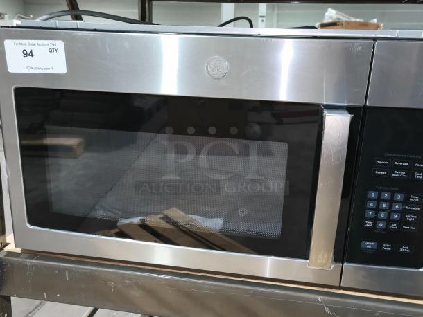 GE 1.6 cu ft Over-the-Range Microwave Oven, model JVM3162RJSS, brand new with minor scratches, stainless steel finish.