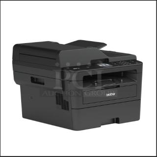 Brother MFC-L2760DW wireless monochrome laser printer with copy, scan, fax, duplex, and mobile printing, new condition.
